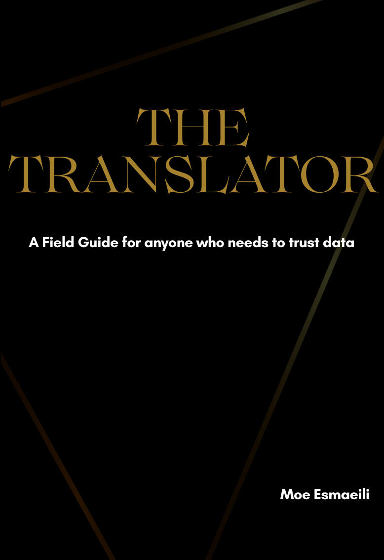 The Book an image of the design of the front of the book, The Translator